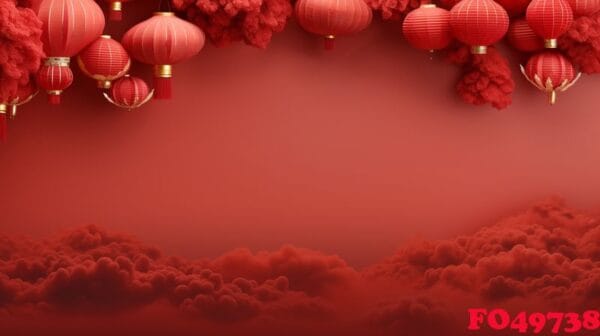 chinese new year abstract background, holiday celebration events concept, copy space for text, ai generative