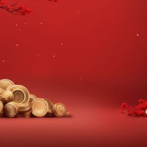 chinese new year abstract background, holiday celebration events concept, copy space for text, ai generative