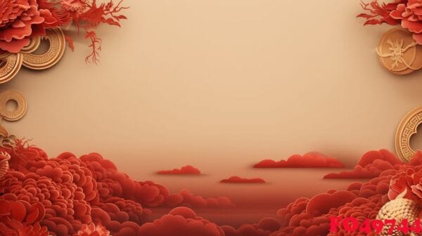 chinese new year abstract background, holiday celebration events concept, copy space for text, ai generative