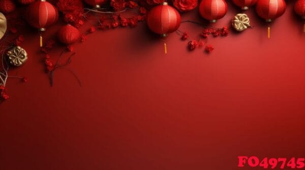 chinese new year abstract background, holiday celebration events concept, copy space for text, ai generative