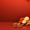 chinese new year abstract background, holiday celebration events concept, copy space for text, ai generative