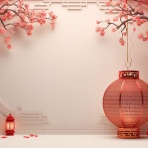 chinese new year abstract background, holiday celebration events concept, copy space for text, ai generative