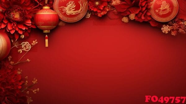 chinese new year abstract background, holiday celebration events concept, copy space for text, ai generative