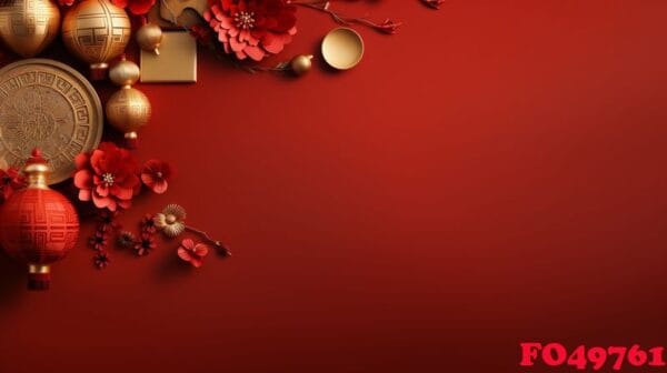 chinese new year abstract background, holiday celebration events concept, copy space for text, ai generative