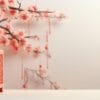 chinese new year abstract background, holiday celebration events concept, copy space for text, ai generative