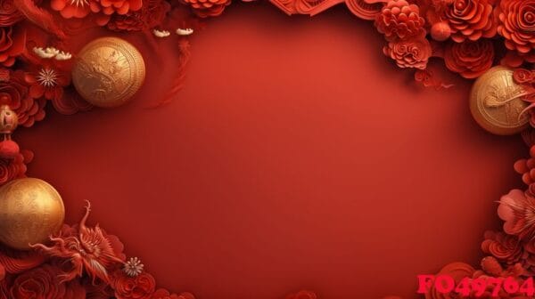 chinese new year abstract background, holiday celebration events concept, copy space for text, ai generative