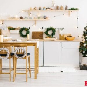 christmas,kitchen,decor.,rustic,cuisine,at,christmas.,details,of,scandinavian