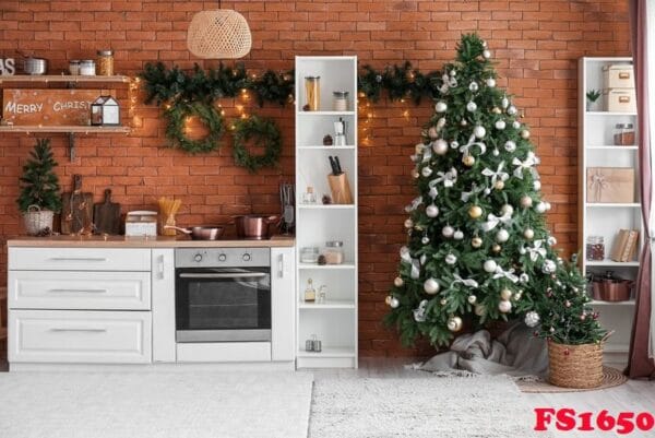 interior,of,kitchen,with,glowing,christmas,trees,,shelves,and,counters