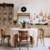 modern,wooden,kitchen,decorated,for,christmas