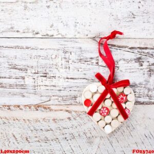 valentines day background with wooden heart