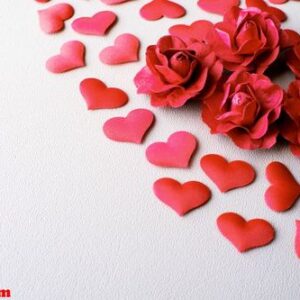 love valentines day romantic background. hearts and roses beauti