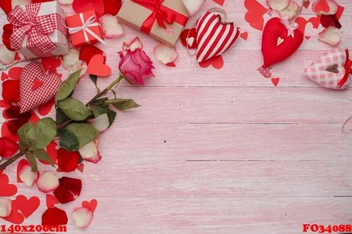 happy valentines day love celebration in a rustic style isolated.