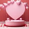 love podium elevation. happy valentine's day decoration with balloons.