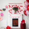 interior,of,light,room,with,fireplace,decorated,for,valentine's,day