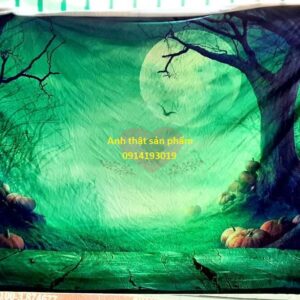 FS1474 - Phông Nền Halloween Rừng Ma Mị FS1474 - Ánh Trăng Xanh Huyền Bí