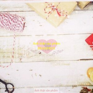 FO01 - Phông Nền Vải 3D Chụp Ảnh Lookbook, Sản Phẩm - Chủ Đề Noel, Giáng Sinh, Hộp Quà Vintage