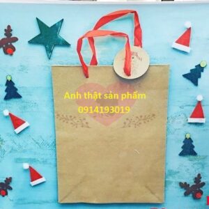 FO3124 - Background chất liệu vải dịp Noel Họa Tiết Túi Quà & Tuần Lộc Siêu Nét