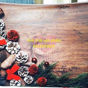 FO3217 - Backdrop Chụp Food Mỹ Phẩm Trang Sức - Hoạ Tiết Vân Gỗ Decor Noel