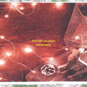 FO3334 - Tone Nâu Trầm Vintage, Vải Decor Concept Giáng Sinh Ấm Áp