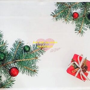 FO3811 - Phông Nền Chụp Ảnh Giáng Sinh Noel Vải Poly Chống Nước Decor Cành Thông Quả Châu Hộp Quà 🎄 Backgound Studio Livestream