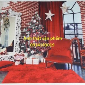 FSA296 - Phông Vải Bối Cảnh Decor Studio, Chụp Ảnh Giáng Sinh Noel Tết ;Tặng móc dán+kẹp treo