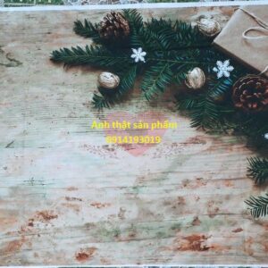 Fo16157 - Phông Nền 3D Chụp Ảnh Giáng Sinh, Noel Họa Tiết Gỗ Thông Cổ Điển