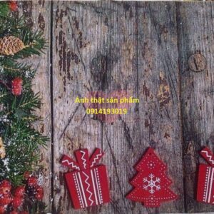 Fo39001 - Phông Nền Giáng Sinh Chụp Ảnh Sản Phẩm, Vải Phông Nền Chủ Đề Vintage Gỗ Thông Noel, Backgroud Food, Mỹ Phẩm, Trang Sức