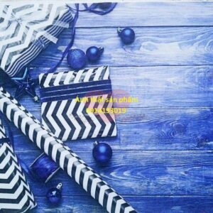 Fo46027 - Vải In Họa Tiết Hộp Quà Decor Studio Giáng Sinh Sang Trọng