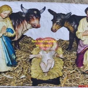 FO50308 - Vải 3D Chủ Đề Giáng Sinh Trang Trí Studio, Quay Video Livestream