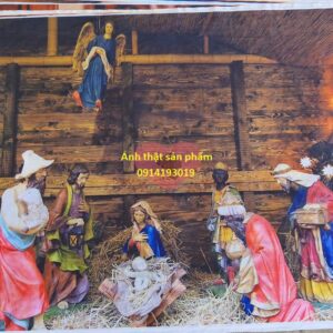 FO50319 - Backdrop vải Livestream Sản Phẩm Đẹp, Chụp Ảnh 3D Giáng Sinh