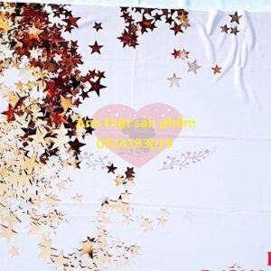 Fo17123 - Phông Nền Chụp Ảnh Giáng Sinh hoạ tiết Ngôi Sao Vàng kèm Phụ Kiện