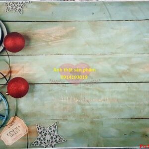 Fo39085 - Vải Poly Vân Gỗ Vintage Xanh Ngọc Chụp Ảnh SP giáng sinh, Food, Studio<Tặng móc dán+kẹp treo