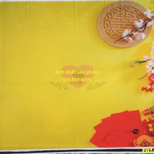 FO24085 - Phông Nền vải Chụp Ảnh Tết Màu Vàng Cao Cấp - Mẫu Đẹp Ngất Ngây