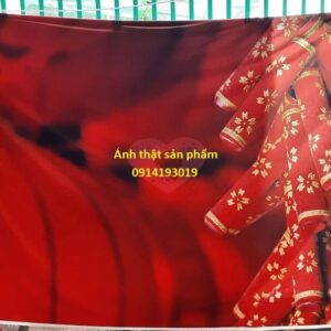 FO27143 - Vải Phông Nền Chụp Ảnh Tết 3D nhiều size - Mẫu Pháo Đỏ May Mắn