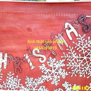 FO3187 - Phông Nền vải Chụp Ảnh Noel 3D - Chủ Đề Christmas Gỗ Đỏ Vintage