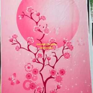 FS1413 - Phông nền vải Chụp Ảnh Tết Hoa Đào Hồng - Vải Decor Trang Trí Studio Chụp Mỹ Phẩm, Phụ Kiện Cao Cấp