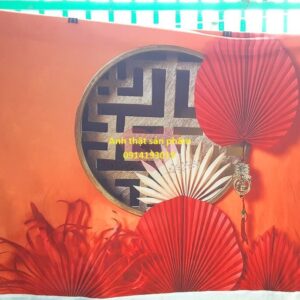 FS868 - Vải Phông Nền Chụp Ảnh Tết – Decor Tết Rực Rỡ, Sang Trọng