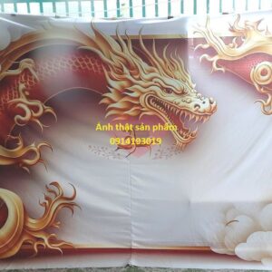 FT136 - Phông nền vải Chụp Ảnh Tết Rồng Vàng – Sang Trọng & Đẳng Cấp