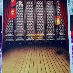 FT14 - Phông Nền Chụp Ảnh Tết Cung Đình Sang Trọng – Vải 3D Poly Cao Cấp