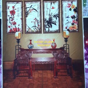 FT16 - Phông nền vải Chụp Ảnh Tết 3D – Mẫu Cổ Điển Sang Trọng