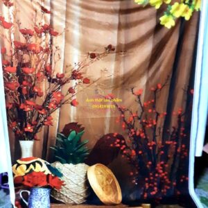 Fo47596 - Phông nền vải Chụp Ảnh Tết Vải Nhung Sang Trọng – Tạo Bối Cảnh Studio Tại Nhà