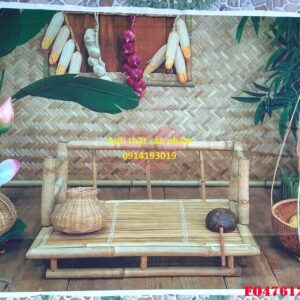 Fo47612 - Phông Nền Chụp Ảnh Tết 3D - Chủ Đề Chõng Tre Làng Quê Xưa (Vải 3D Cao Cấp)