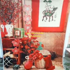 fo48278 - Phông nền vải Chụp Ảnh Tết Hoài Cổ - Phụ Kiện Trang Trí Studio Đẹp