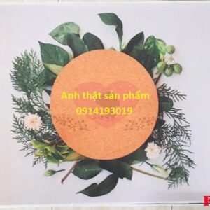 FO4243 - Phông Nền Vải 3D Mẫu Viền Lá Xanh Mộc Mạc