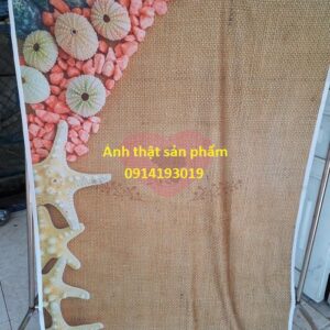 FO5238 - Phông nền vải 3D Mùa Hè Mộc Mạc - Mang hơi thở đại dương vào khung hình của bạn