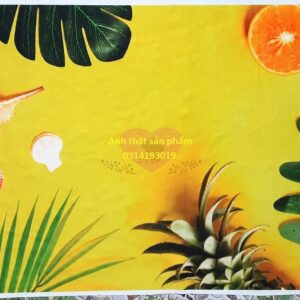 Fo46583 - Phông Nền Vải 3D Họa Tiết Tropical & Food – Mang Cả Mùa Hè Vào Khung Ảnh