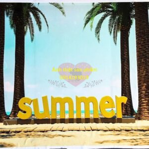 Fo46597 - Phông nền vải 3D chữ 'Summer' - Thiết kế lạ mắt Mang cả không khí rực rỡ của mùa hè
