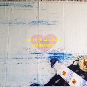 FO9515 - Phông Nền Vải 3D Họa Tiết Lưới Biển Mùa Hè Mộc Mạc