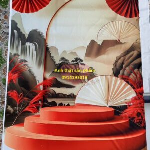 FF28 - Phông Nền Vải In 3D Chủ Đề Tết Phong Cách Á Đông