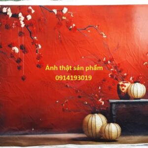 FO48435 - Phông nền vải 3D chủ đề Tết truyền thống